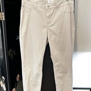 Curve Appeal  jean pants.  Beige,  minimalist jogging, Size 13/32